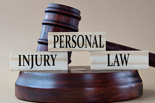 Legal gavel representing personal injury cases.